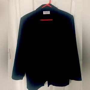 Black suede suit